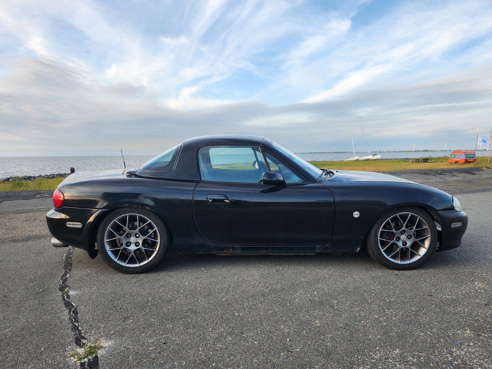 Mazda MX-5 NBFL 1.8, 6 bak, SVT, apk 07-05-2027, Auto's, Elektrische ramen, Achterwielaandrijving, Zwart, Cabriolet