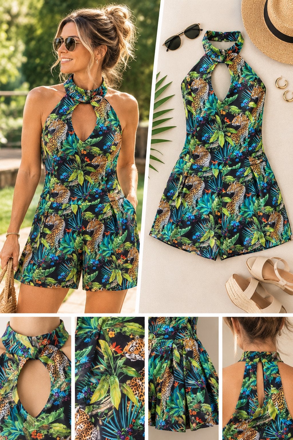 Bodyflirt Jungle Print Playsuit met Luipaardprint, Kleding | Dames, Ophalen of Verzenden, Zo goed als nieuw, Maat 34 (XS) of kleiner