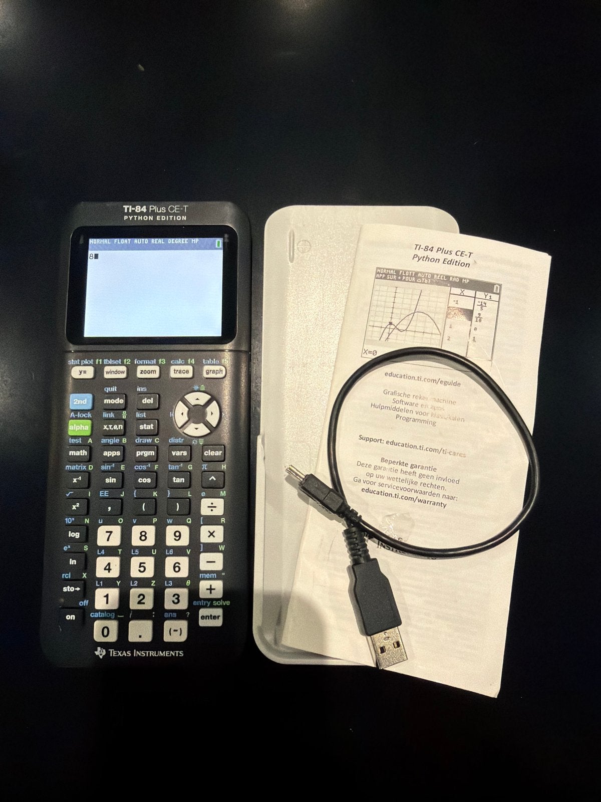 Ti-84 plus ce-t python edition, Diversen, Rekenmachines, Ophalen of Verzenden, Grafische rekenmachine, Zo goed als nieuw