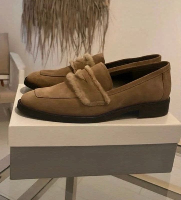 Loafers suede/teddy CATWALK 41, Verzenden, Nieuw, Beige, Instappers