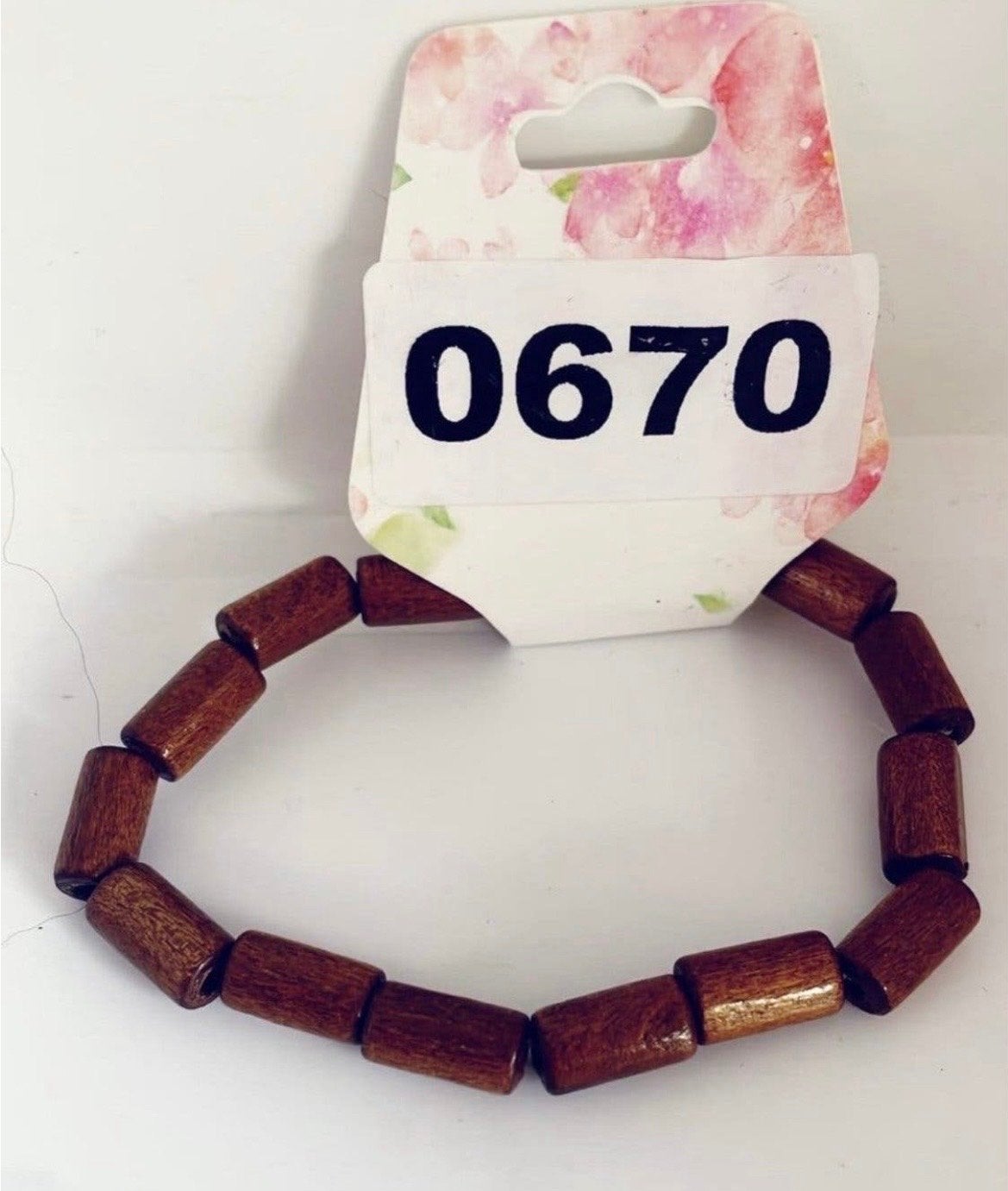 Nieuwe houten kralen armband - Bruin, Verzenden, Nieuw, Bruin, Hout