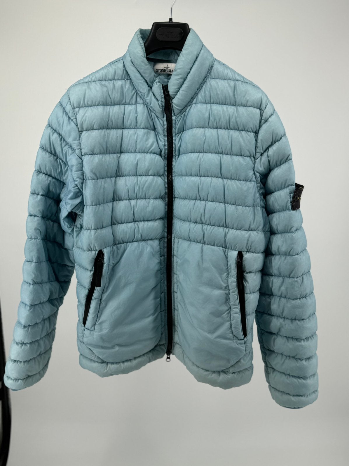 Stone Island Garmend Dyed Micro - Maat Large, Maat 52/54 (L), Stone, Blauw, Ophalen of Verzenden