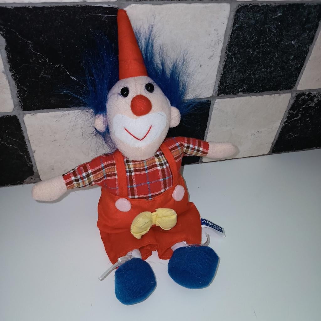 Alpro soja clown knuffel., Ophalen of Verzenden, Zo goed als nieuw, Overige typen