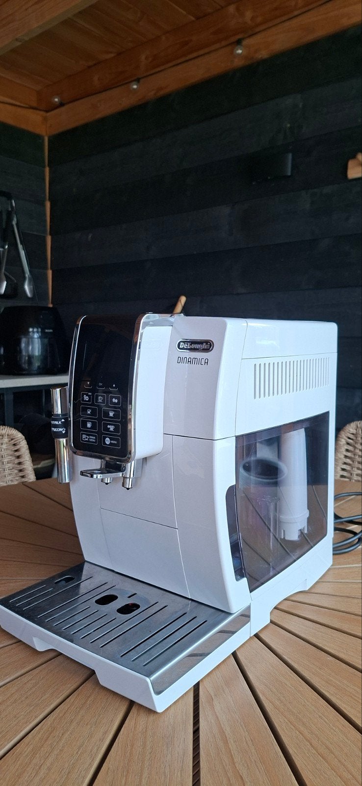 DeLonghi DINAMICA White edition, Ophalen, Espresso apparaat, Gemalen koffie