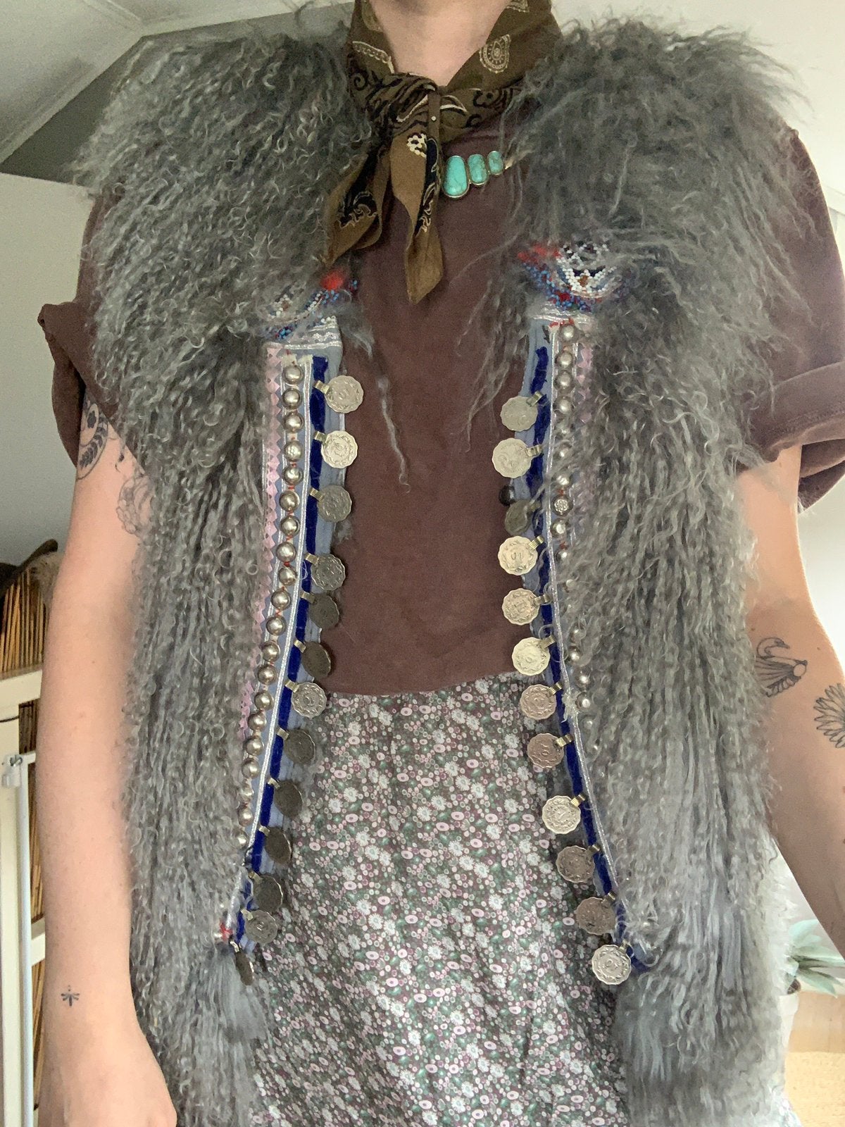 Mongolian fur gilet M L, Kleding | Dames, Maat 38/40 (M), -, -, Ophalen of Verzenden