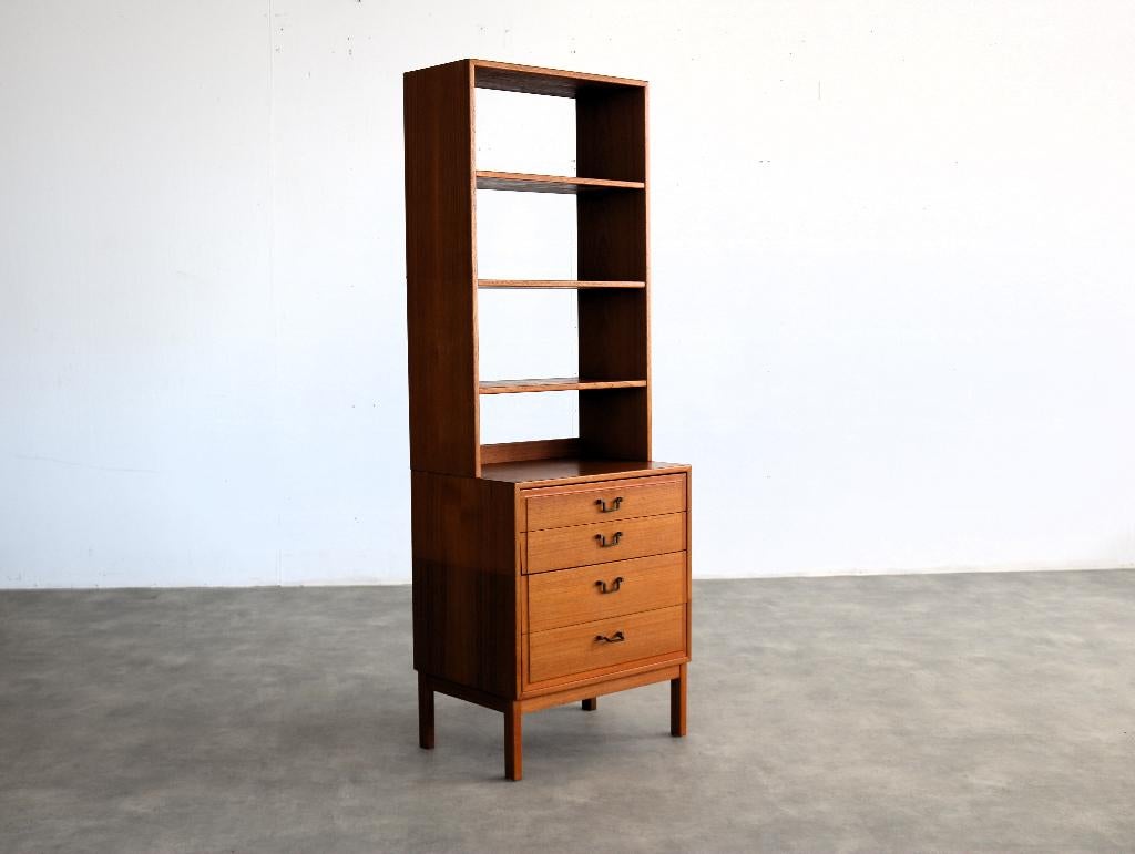vintage boekenkast | wandkast | teak | Zweeds, Met plank(en), Gebruikt, ., Overige materialen