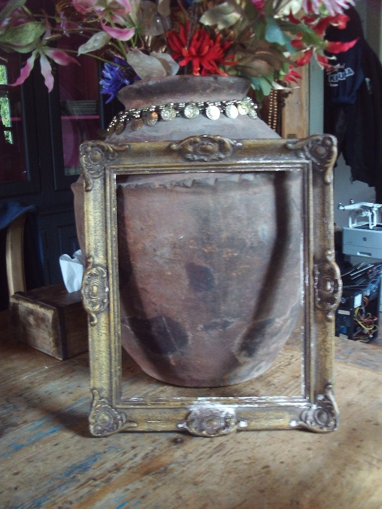Oude brocante lijst - 36x31 cm, Ophalen of Verzenden