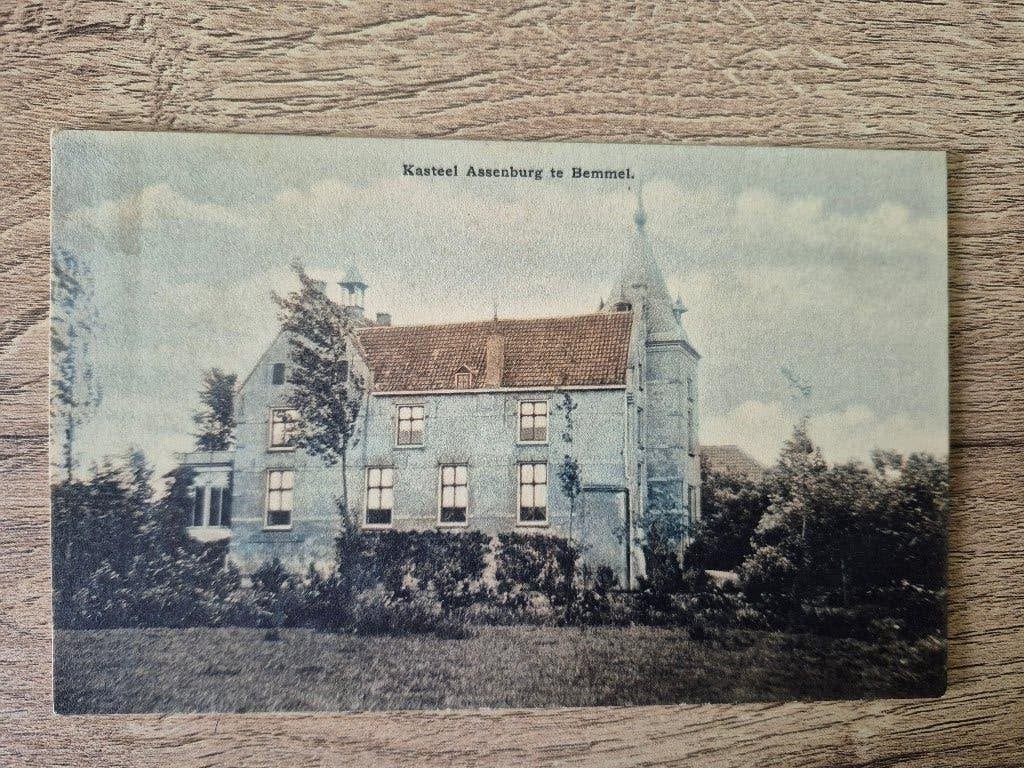 ansichtkaart kasteel Assenburg Bemmel, Ophalen of Verzenden, Voor 1920, Ongelopen, Gelderland
