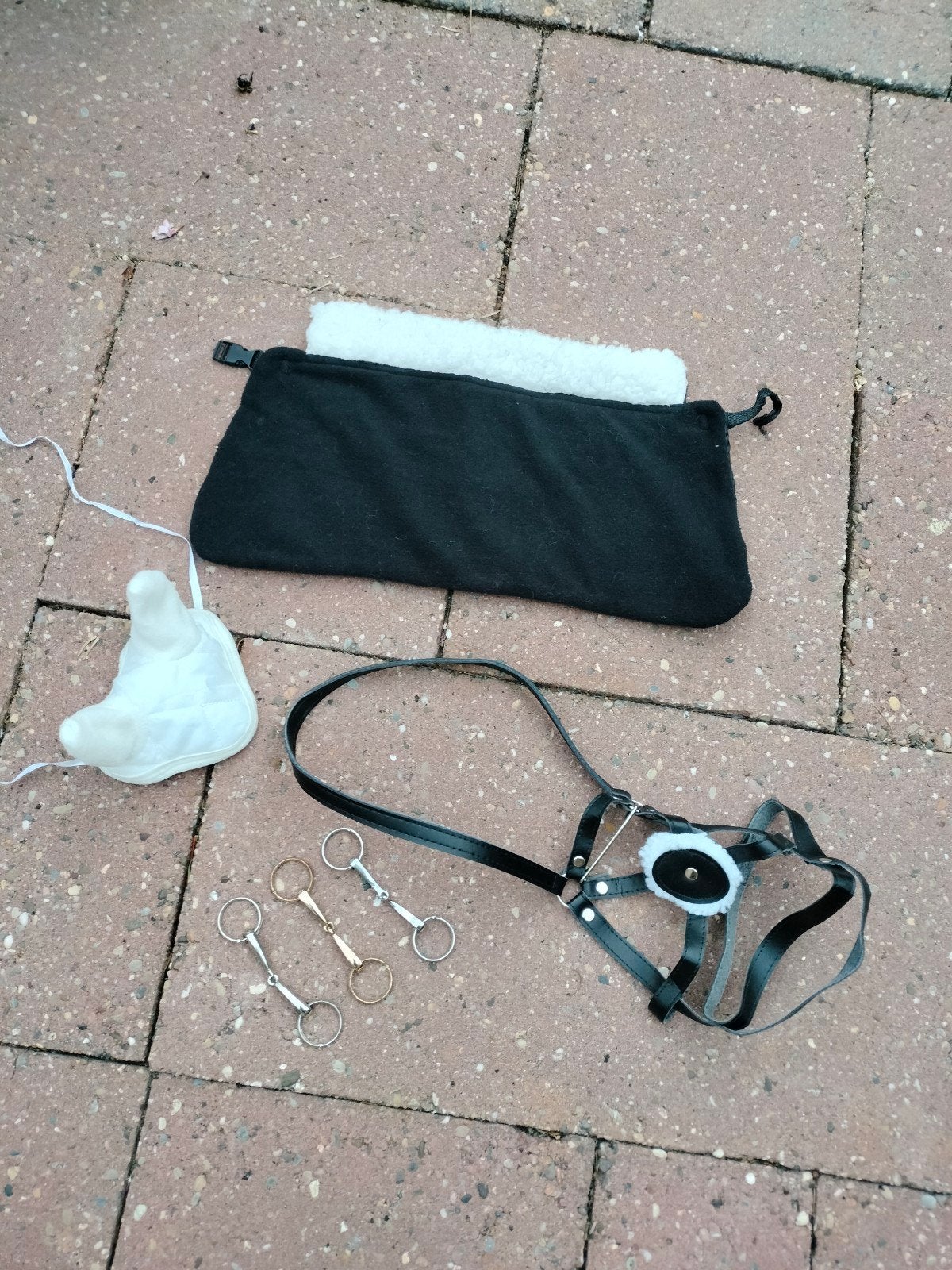 Hobby Horse Accessoires Set: Hoofdstel, Bitten, Vliegenmuts, Ophalen of Verzenden, Gebruikt, Jongen of Meisje