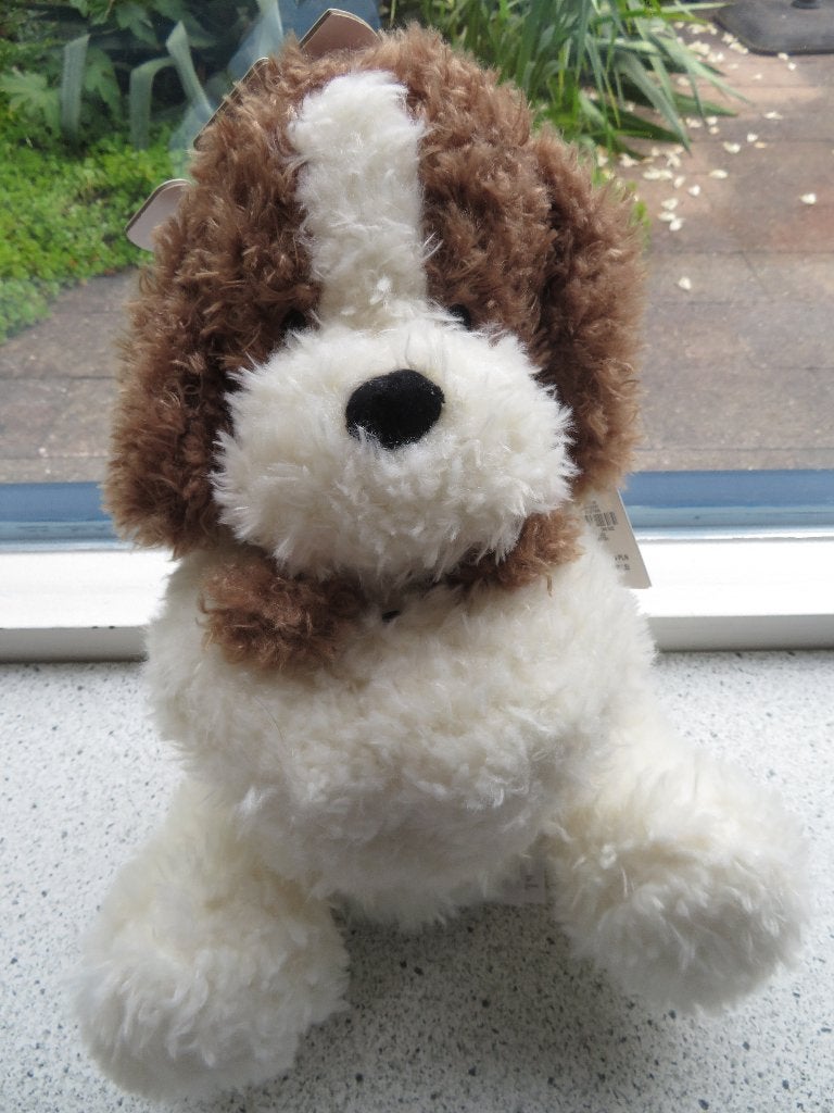 Hond met hondje knuffels van Primark bruin wit velours, Nieuw, Wasbaar, Middelgroot (20 tot 80 cm), Primark