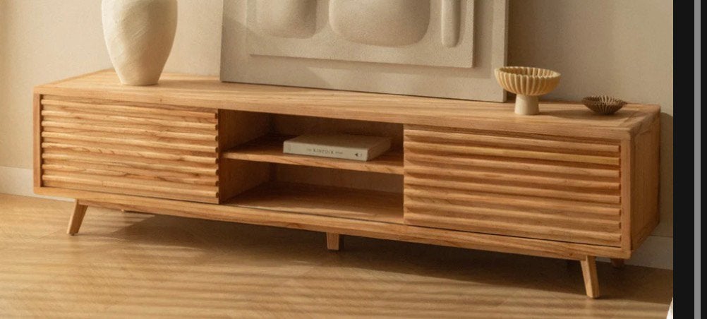 SKLUM Deleyna wooden TV cabinet – like new, Ophalen, Zo goed als nieuw, 25 tot 50 cm, Minder dan 100 cm