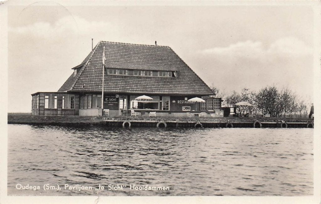 703-400-019 Oudega (Sm.) Paviljoen Te Sicht Hooldammen, Verzenden, Voor 1920, Friesland