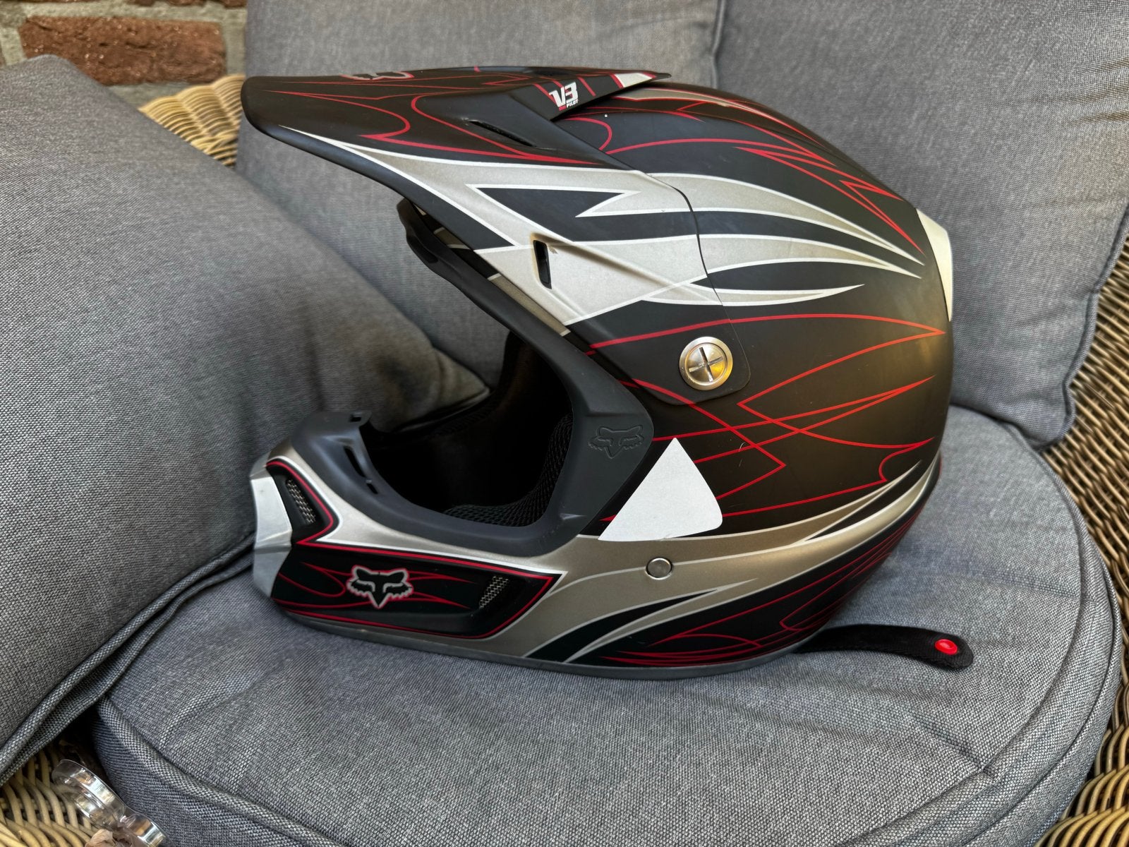 Fox V3 Pilot Motocrosshelm - Maat S (55-56cm), Motoren, Ophalen, Tweedehands, Heren, Motorcrosskleding