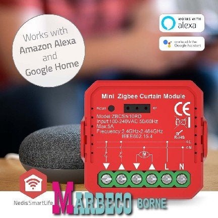 SmartLife Zigbee Module, Smart Jaloezie en Rolluik module, Nedis SmartLife, Overige kleuren, Minder dan 100 cm, Nieuw