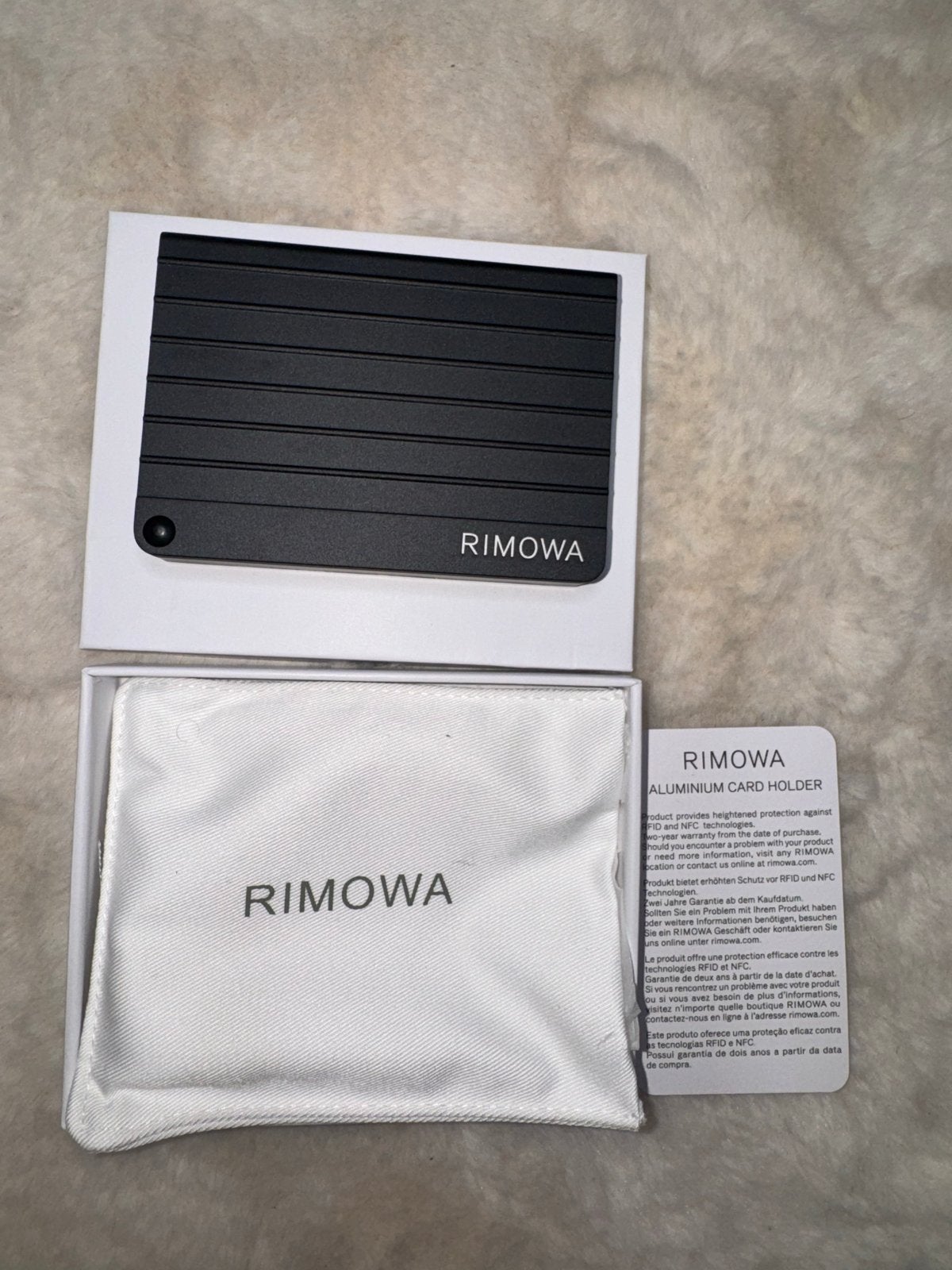 Rimowa Aluminium Kaarthouder Zwart, Ophalen of Verzenden, Zo goed als nieuw, Zwart, Overige merken