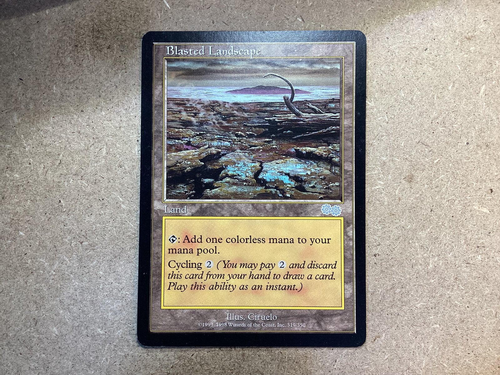 1x Blasted Landscape [319/350] (Excellent), Ophalen of Verzenden, Zo goed als nieuw, Losse kaart