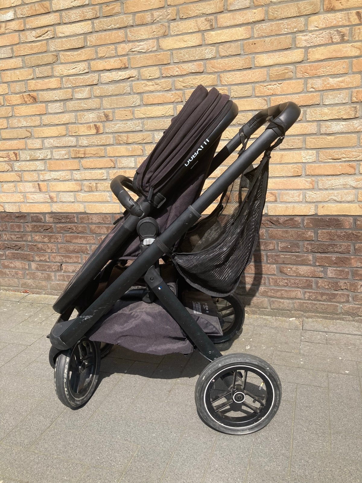 Dubatti kinderwagen met boodschappennet en regenhoes, Ophalen of Verzenden, Gebruikt, Kinderwagen, Overige merken