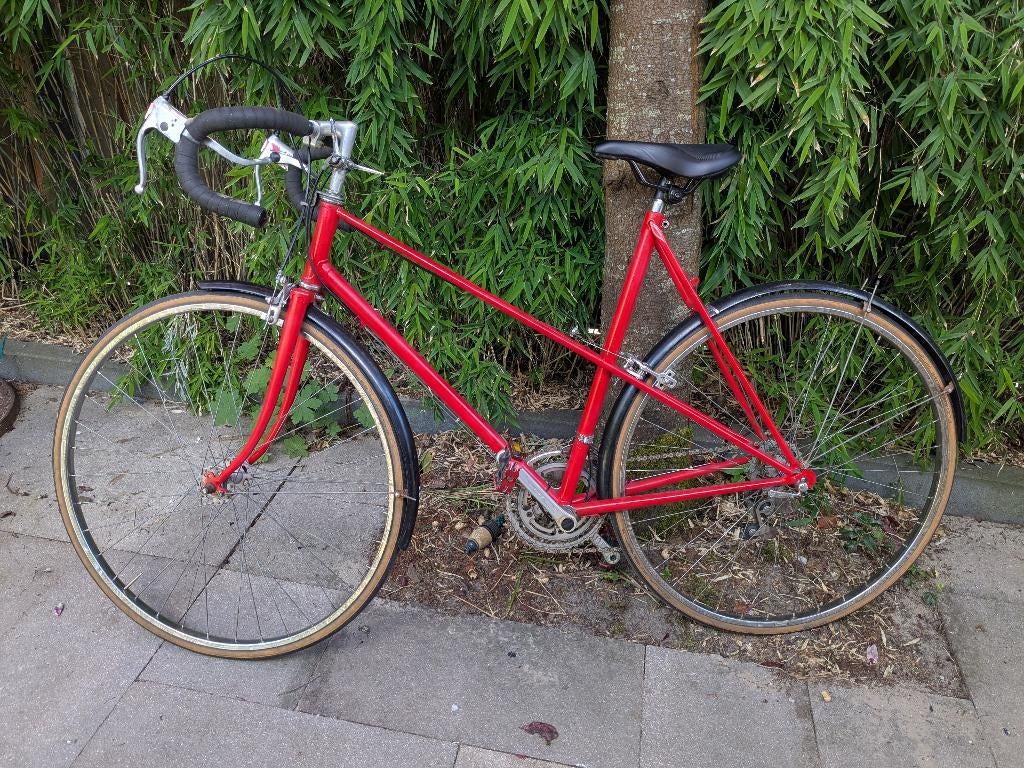 vintage sportfiets 56 cm, Fietsen en Brommers, 28 inch, 10 tot 15 versnellingen, Velgrem, Ophalen
