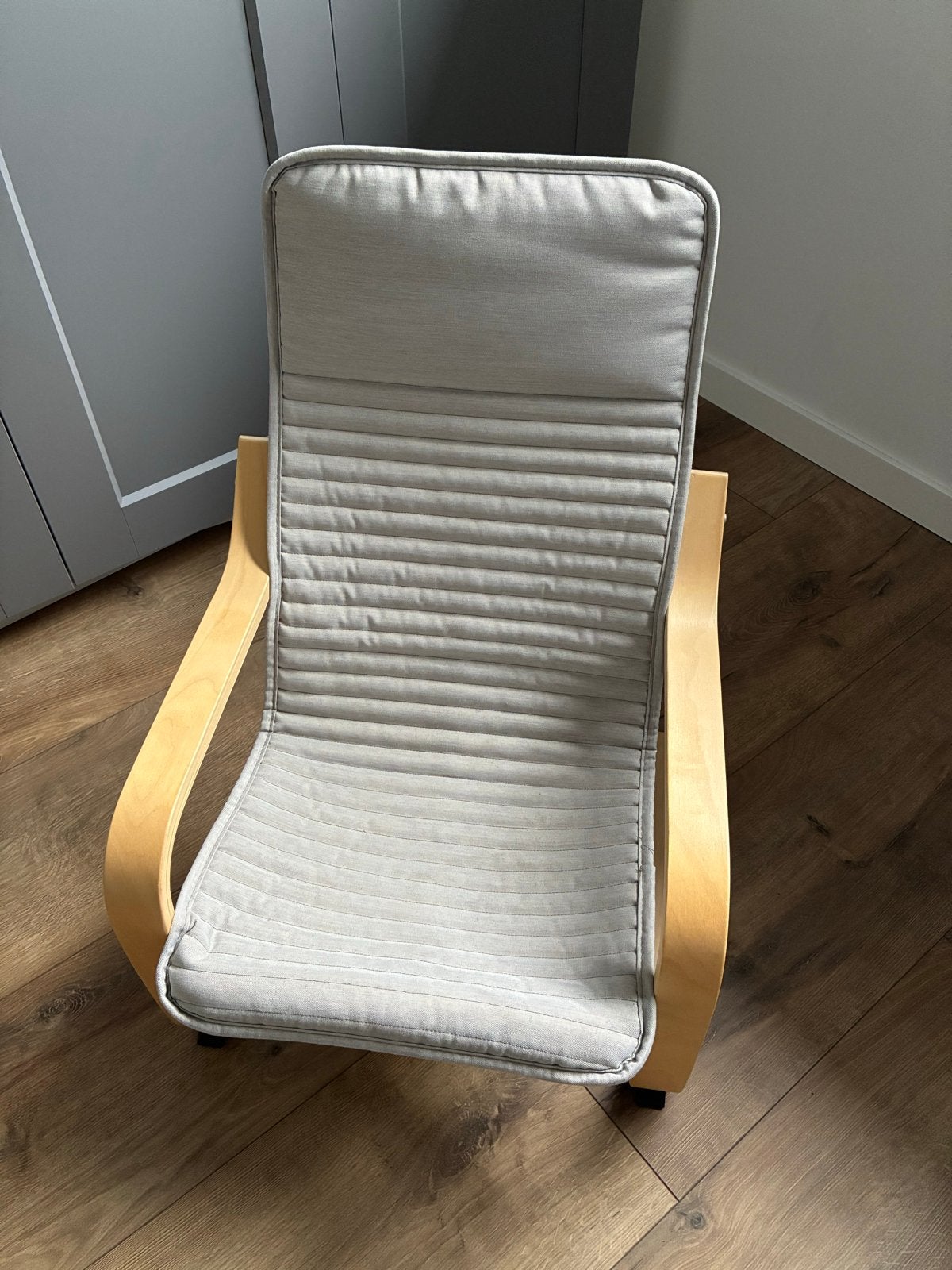 IKEA POÄNG kinder fauteuil met lichtgrijs kussen, Ophalen, Gebruikt, Stoel(en)
