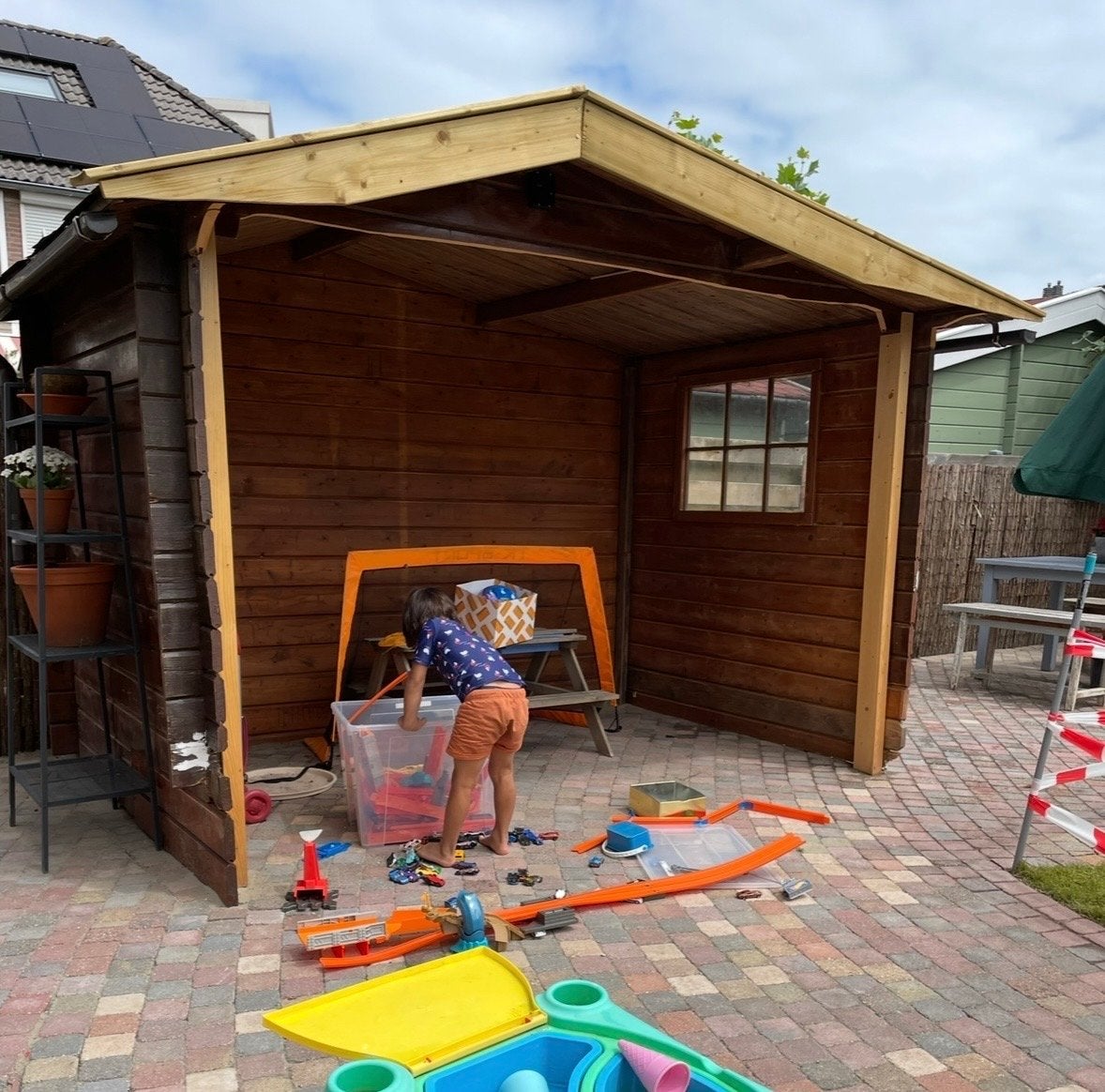 Tuinhuisje met overkapping, Tuin en Terras, Tuinhuizen, Ophalen, Tuinhuis, 250 tot 500 cm, 1 raam