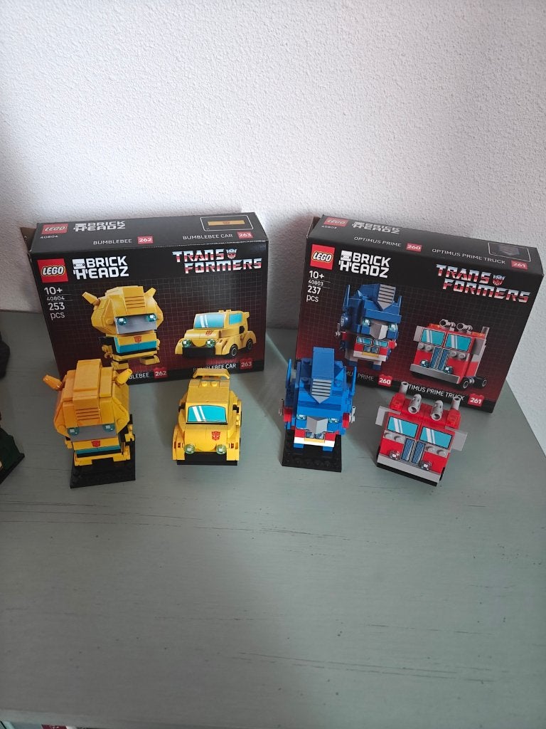 Lego Transformers - Optimus Prime & Bumblebee Brickheadz, Kinderen en Baby's, Speelgoed | Duplo en Lego, BrickHeadz, Compleet