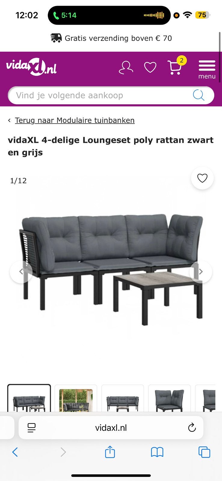 Mooie lounge bank, Ophalen, Zo goed als nieuw, Bank