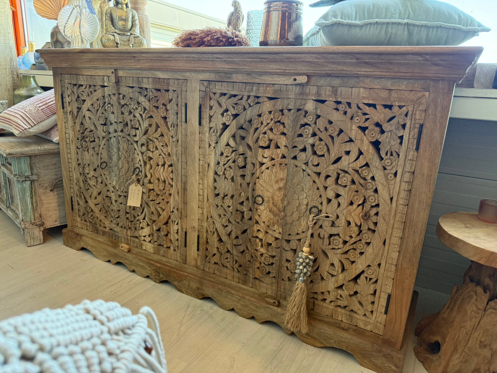 India/Ibiza style dressoir, Huis en Inrichting, Kasten | Dressoirs, Ophalen, Nieuw, 25 tot 50 cm, 150 tot 200 cm