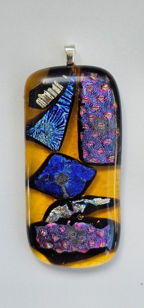 Kettinghanger dmv glasfusing. Uniek., Ophalen of Verzenden, Nieuw, Meerkleurig, Glas
