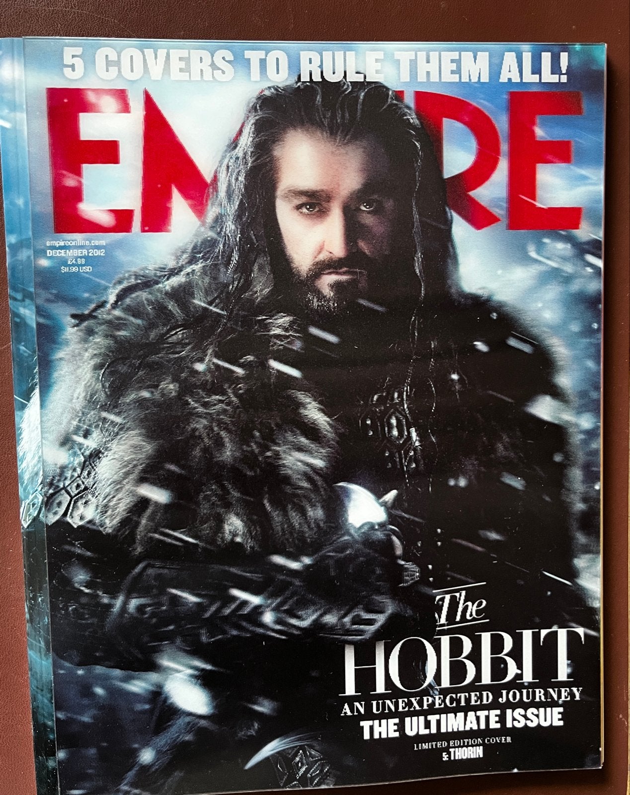 The Hobbit Empire Magazine Dec 2012 - Limited Edition, Boeken, Ophalen of Verzenden, Zo goed als nieuw, Muziek, Film of Tv