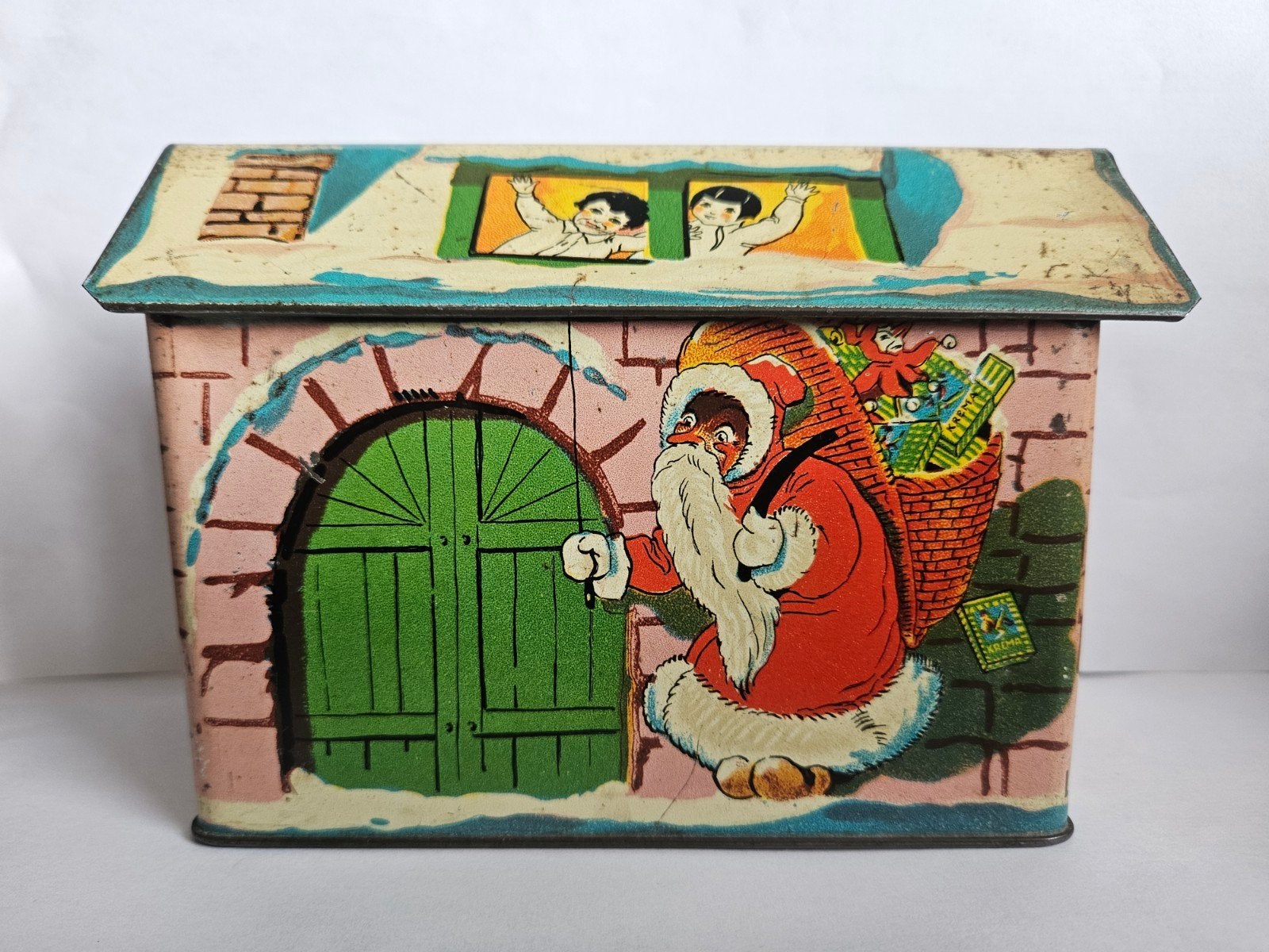 Krema Snoepblik Huisje Kerst, Ophalen of Verzenden, Gebruikt, Overige