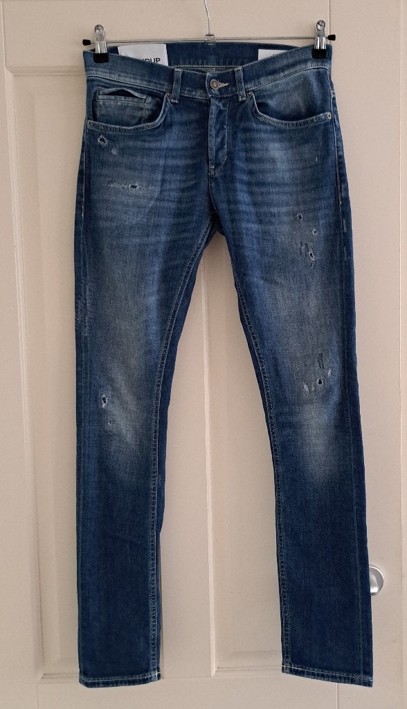 Dondup jeans donker blauwe model George Skinny fit 30 46059, Blauw, ., Dondup, W32 (confectie 46) of kleiner