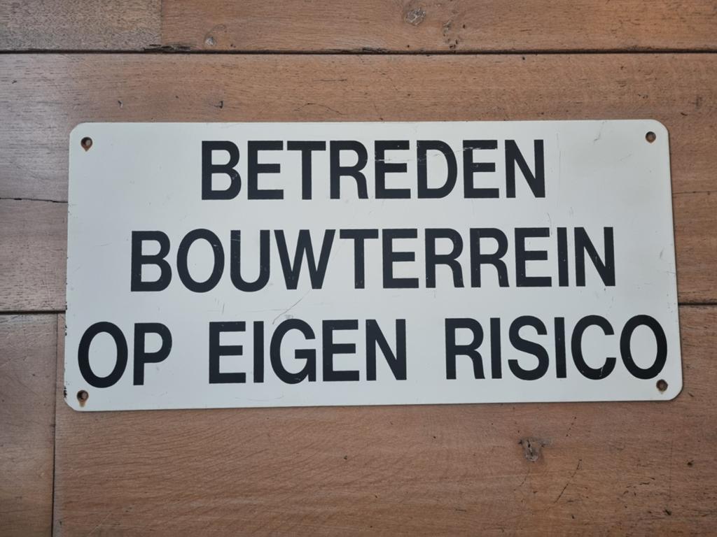 Oud metalen bord
40 x 25 cm., Ophalen of Verzenden