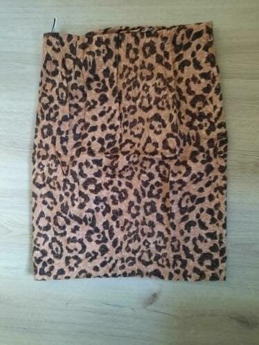 rok luipaard panter print maat 42, Kleding | Dames, Bruin, Maat 42/44 (L), Ophalen of Verzenden, Zo goed als nieuw