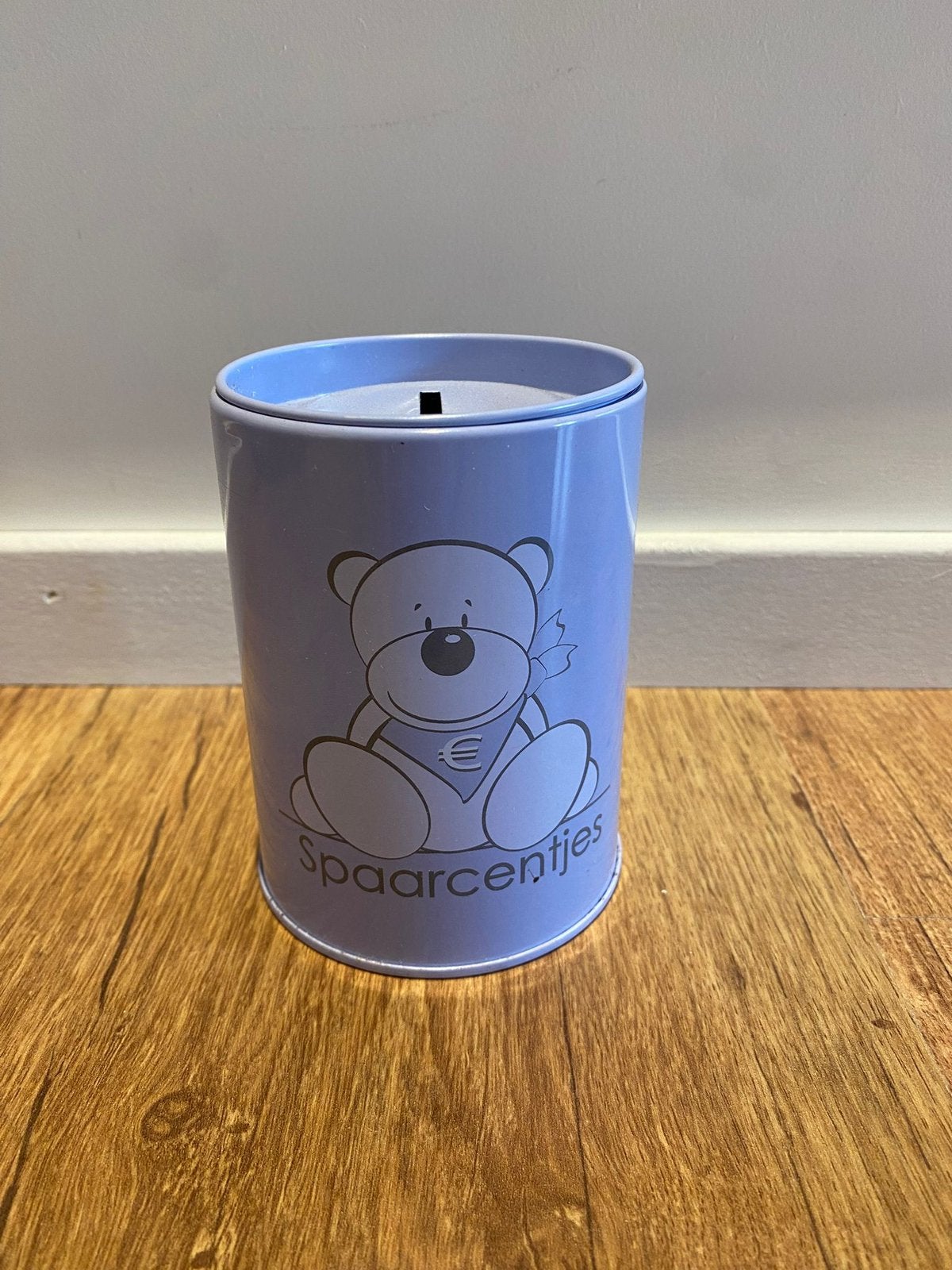 Spaarpot Spaarcentjes Bear blauw, Verzenden, Nieuw, Metaal of Blik, Dier