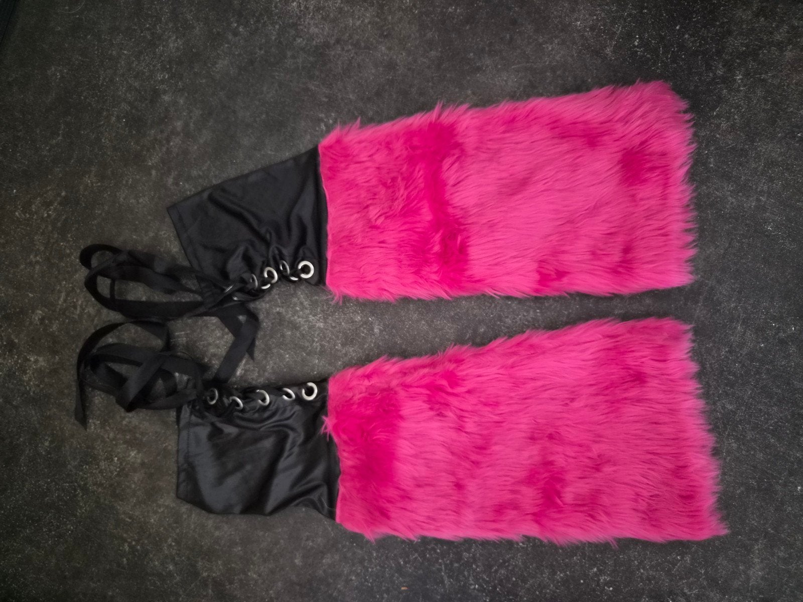Roze pluizige beenwarmers - Carnaval/Feest, Ophalen, Carnaval, Accessoires, Onbekend