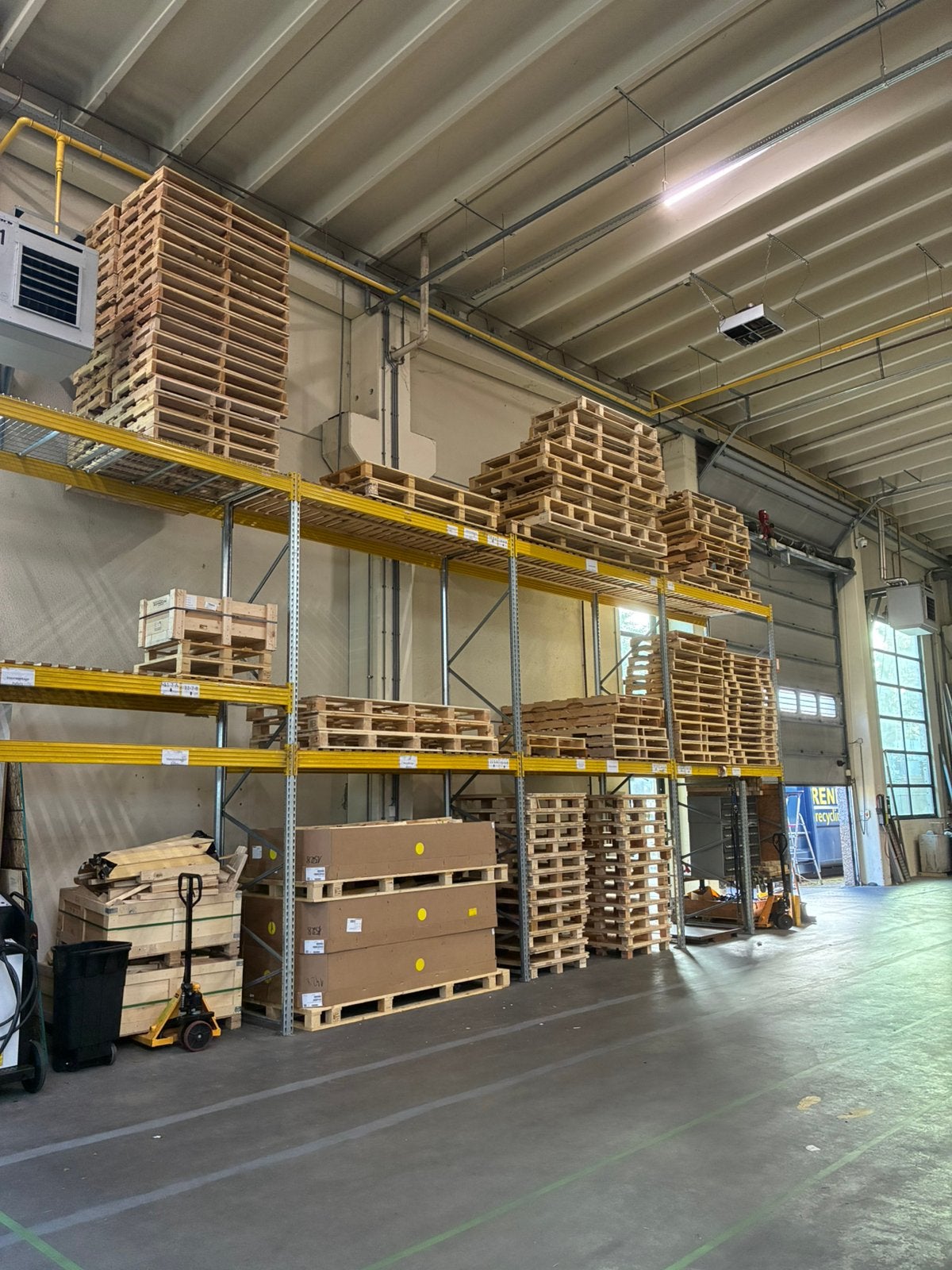 Pallet stelling, Ophalen
