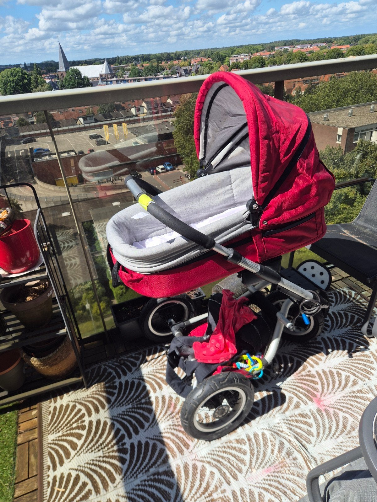 kinderwagen mutsy 3 delig + maxi cosi stoeltje, Ophalen, Gebruikt, Verstelbare duwstang, Combiwagen