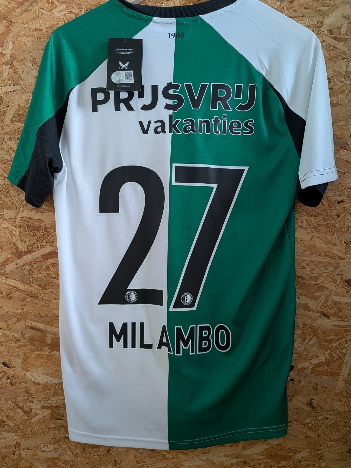 Feyenoord Rotterdam 2024/2025 Castore x Banlieue Milambo, Maat S, Ophalen of Verzenden, Zo goed als nieuw, Shirt