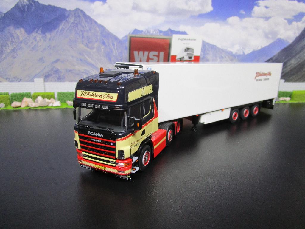 Wsi 01-4806 J.Q. Pedersen , Scania 4 Serie Topline, Ophalen, Nieuw, Bus of Vrachtwagen, Wsi
