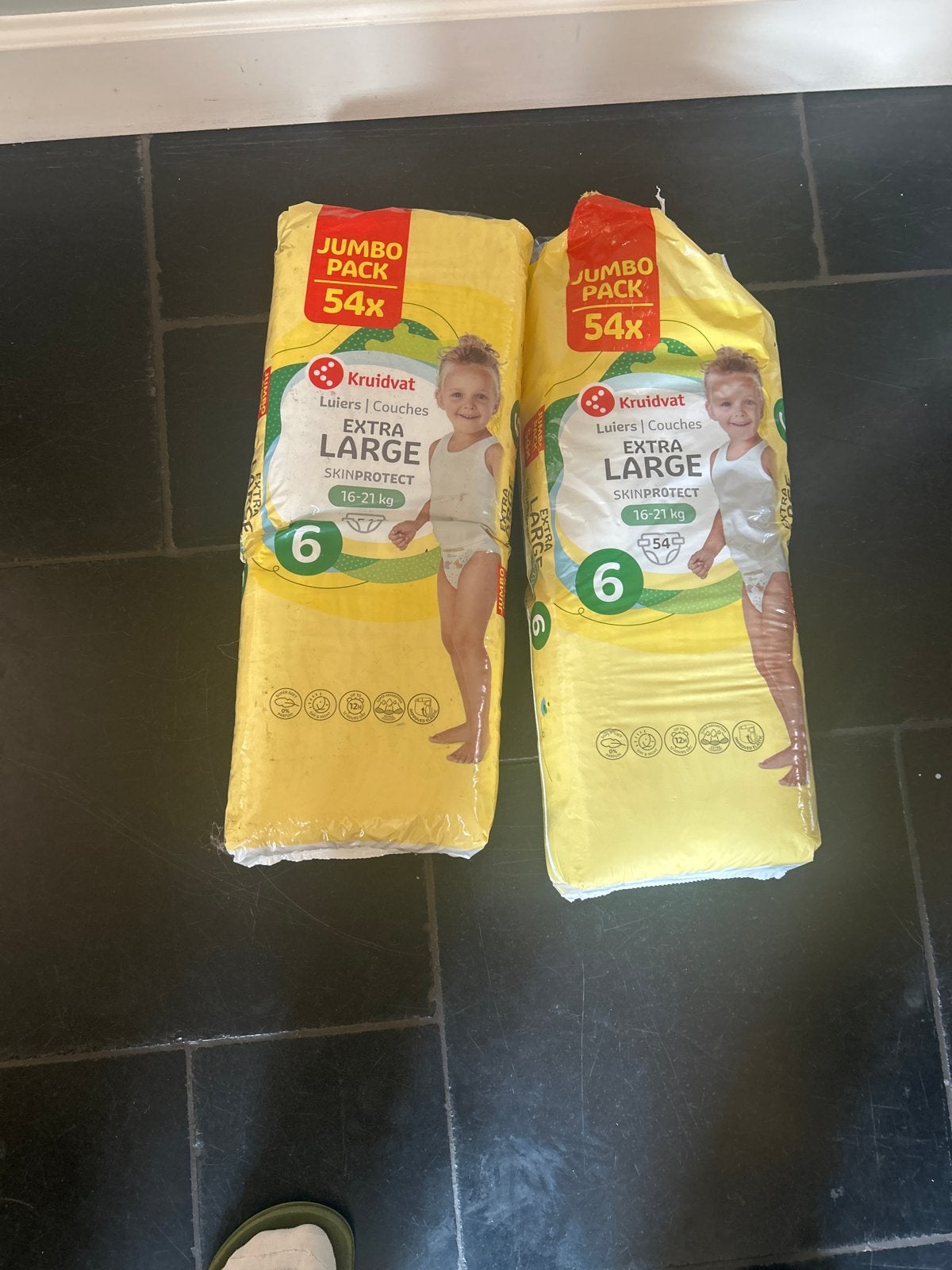 2x Kruidvat Luiers Extra Large Maat 6 (16-21kg) Jumbo Pack, Ophalen, Nieuw