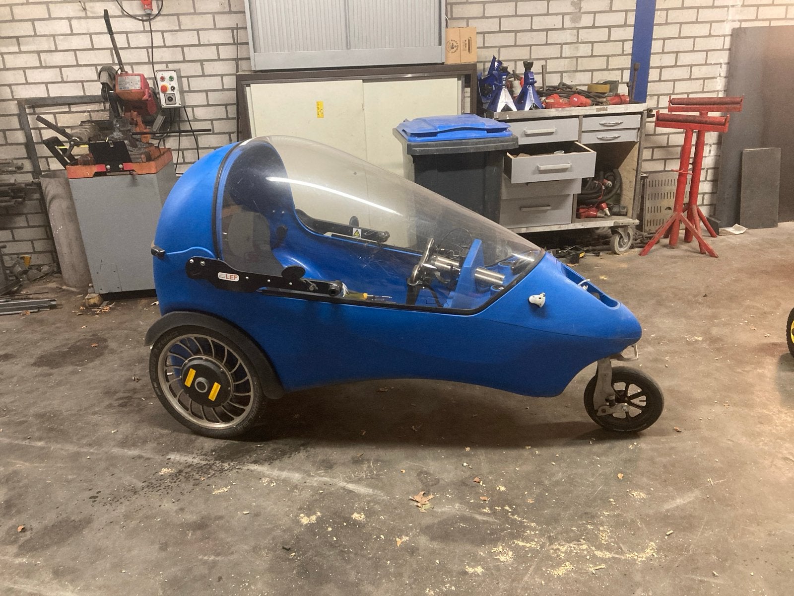 E-one LEF - Unieke ligfiets/velomobiel, Ophalen of Verzenden, Gebruikt, Schijfrem