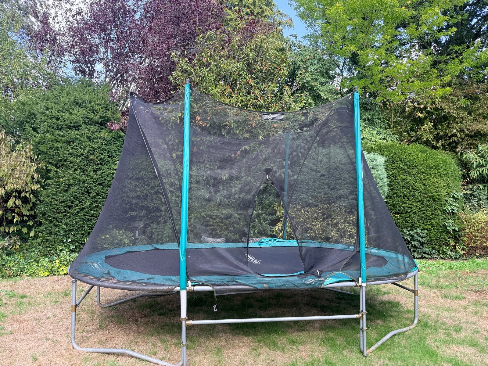 Ovale trampoline van Cranenbroek met veiligheidsnet, Ophalen, Gebruikt