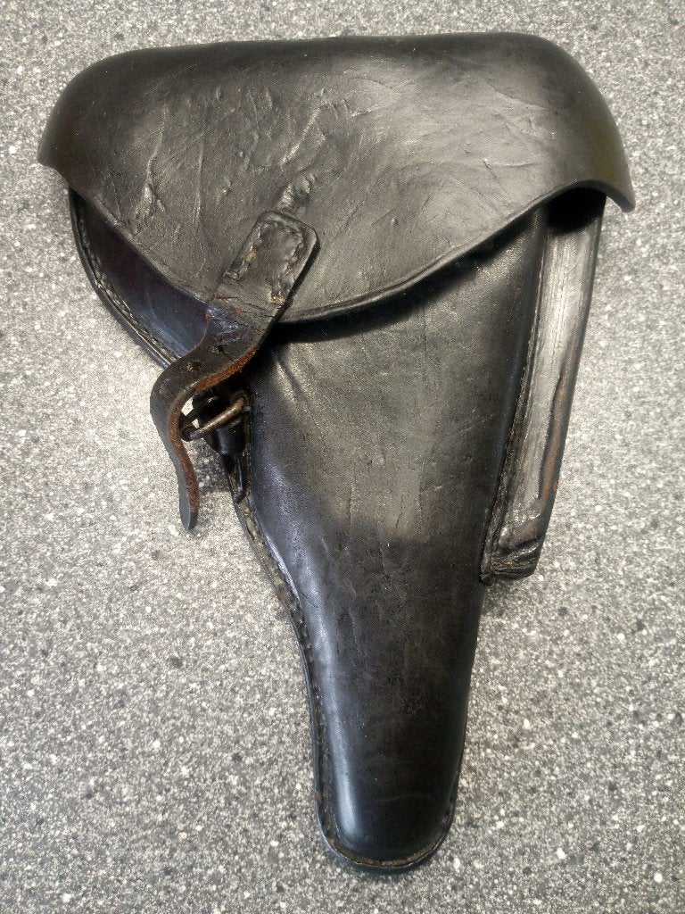 WW1 WO1 1916 origineel Luger p08 holster hard shell zwart, Verzamelen, Militaria | Tweede Wereldoorlog, Overige soorten, Overige typen