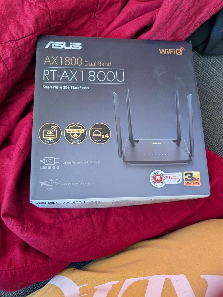 ASUS RT-AX1800U Dual Band WiFi 6 Router - Zo goed als nieuw, Ophalen of Verzenden, Zo goed als nieuw, Router, ASUS