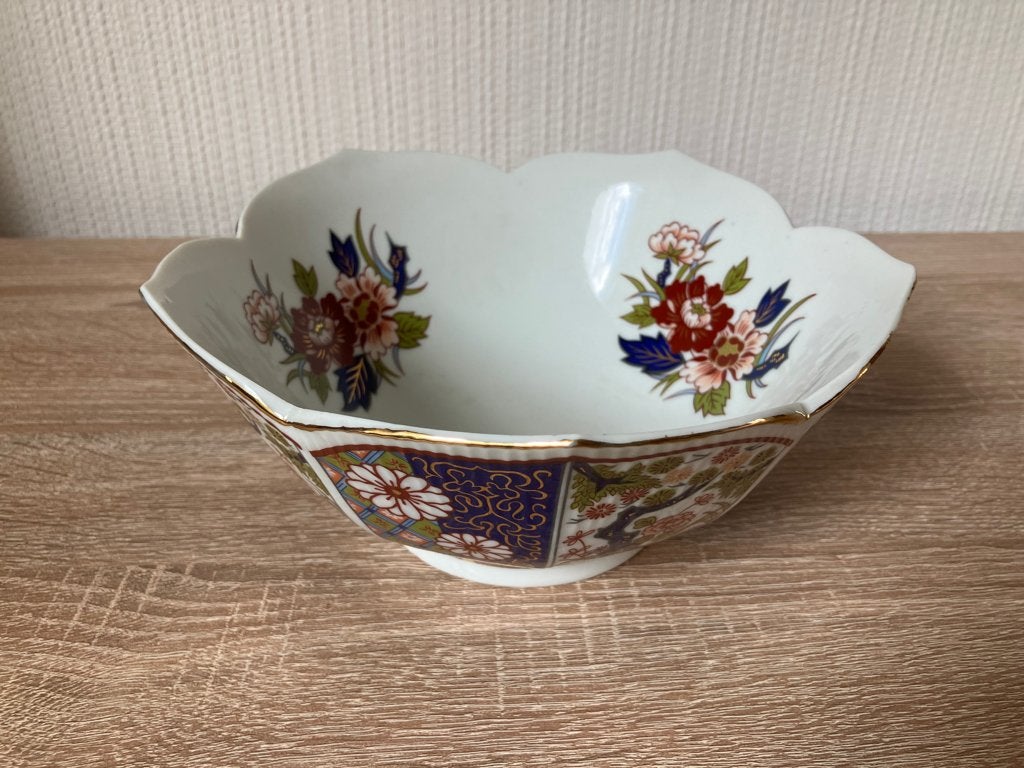 Imari Servieskom – schaal met mooie bloem versieringen, Ophalen of Verzenden