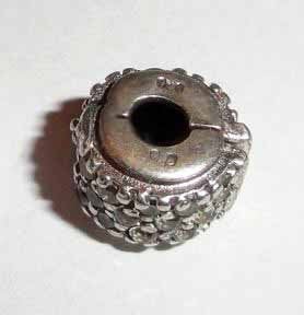 Pandora Stijl Trollbeads stijl zilver, Sieraden, Tassen en Uiterlijk, Bedels, Verzenden, Pandora, Zo goed als nieuw, 1 bedel