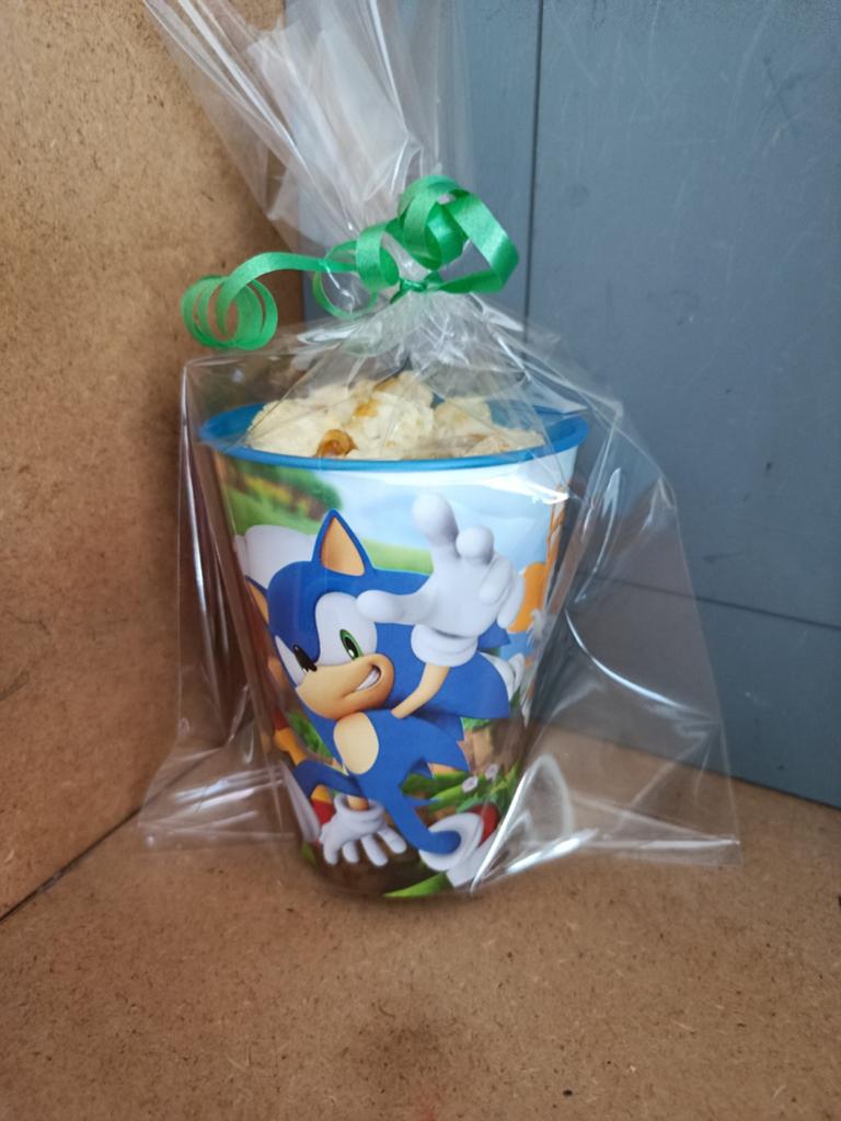 Sonic popcorn traktatie, Popcorn, Verjaardag, Nieuw, Ophalen of Verzenden