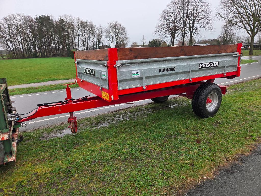 Div kipper 4 t Peecon KW4000 kieper Jako 35 Rolland Theo tel, Zakelijke goederen, Agrarisch | Werktuigen, Ophalen, Transport