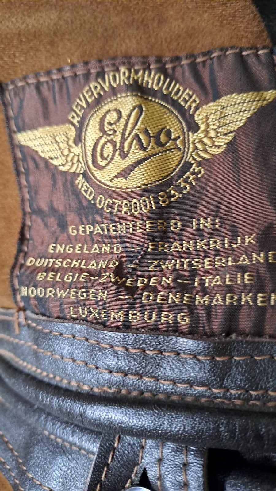 Vintage Leren Jas / Solexjas - Elvo - Bruin, Ophalen of Verzenden