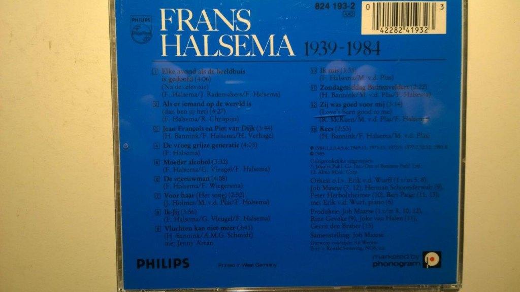 Frans Halsema - 1939-1984, Ophalen of Verzenden, Zo goed als nieuw, Pop